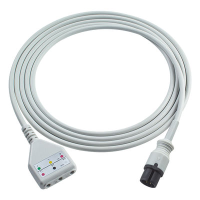 AAMI 6Pin ECG cable de tronco estilo Edan Din 3cable de plomo 1.30M