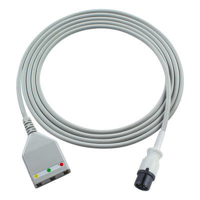 AAMI 6Pin ECG cable de tronco Edan LL estilo 3lead Cable 1.30M