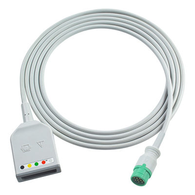 Fukuda Denshi 12Pin 5Lead ECG Adaptador del tronco Cable Dynascope DS-7100 ECG Cable de extensión Euro Estilo