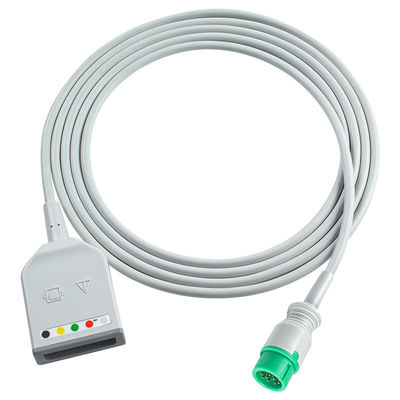 Mindray Datascope 12Pin 5Lead Cable de adaptación de tronco de ECG 0010-30-42719 009-004728-00 Cable de extensión de ECG