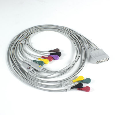 Compatible con el dispositivo de telemetría PH Holter ECG 10Lead ECG Cable Holter IEC