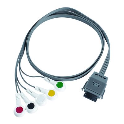 TPU Edan 5Lead ECG Holter Cable IEC Snap Vida útil 24 meses para el instrumento biomédico