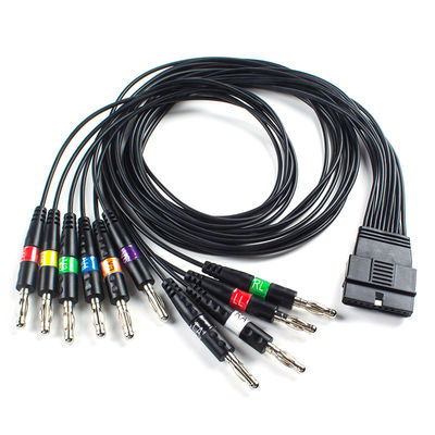 TPU 10 Cable de ECG de plomo para pacientes Fin de plátano para Schiller FT-1 2.400331 MS-12 Cable de ECG azul