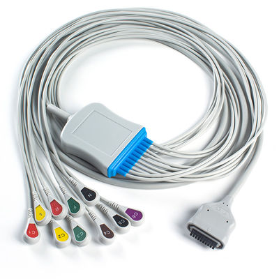 EDAN Dx12 10Cable Holter de ECG de plomo Snap 2.2M Cable de tronco y cables de plomo longitud 0.8/1.2M