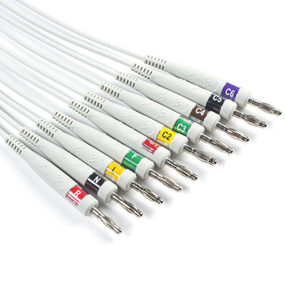 EDAN Dx12 10Cable Holter de ECG de plomo Banano para el tronco longitud del cable 2.2M Compatibilidad