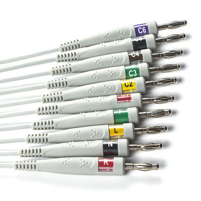 EDAN Dx12 10Cable Holter de ECG de plomo Banano para el tronco longitud del cable 2.2M Compatibilidad