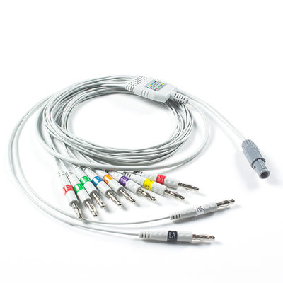 Compatible con el cable de ECG Welch Allyn AHA Banana para ECG de reposo PCR 100, SE-PRO-600 Cardioperfect Pro Recorder