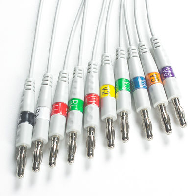 Compatible con el cable de ECG Welch Allyn AHA Banana para ECG de reposo PCR 100, SE-PRO-600 Cardioperfect Pro Recorder