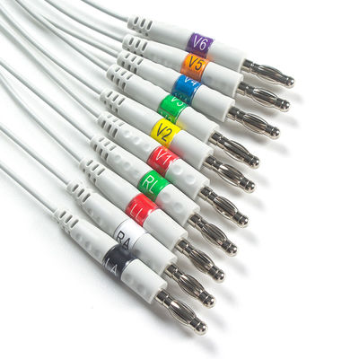 Compatible con el cable de ECG Welch Allyn AHA Banana para ECG de reposo PCR 100, SE-PRO-600 Cardioperfect Pro Recorder