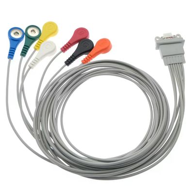 Compatible con Schiller Medilog AR12 más ECG Holter Cable 7Lead IEC Snap AR4 más FD5