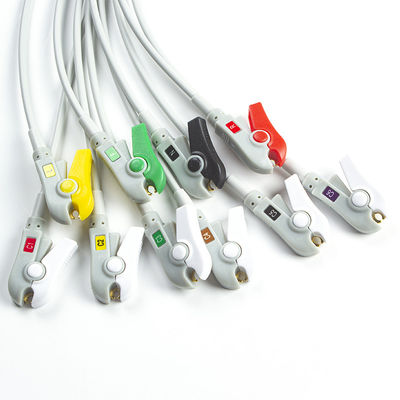 Compatible con el Mindray BeneHeart D6 Desfibrilador 10Lead ECG Cables de plomo IEC Grabber