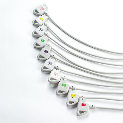 Compatible P-hilips Trim 10Cable de ECG de plomo IEC Snap para PageWriter Trim I, PageWriter Trim II