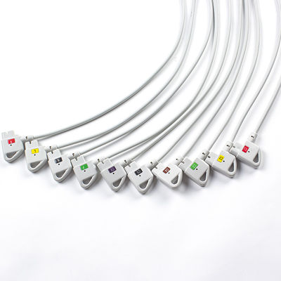 Compatible P-hilips Trim 10Cable de ECG de plomo IEC Snap para PageWriter Trim I, PageWriter Trim II