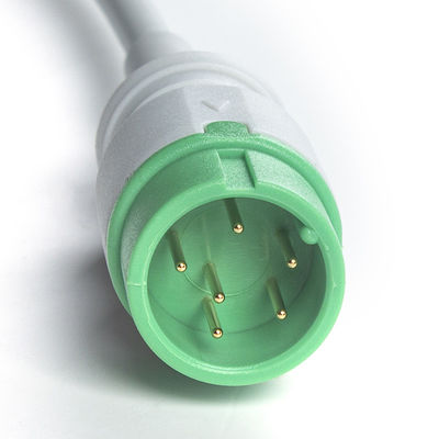 Cable de ECG de 5LED compatible con IVY AHA Snap de 1m y 3,0 de diámetro