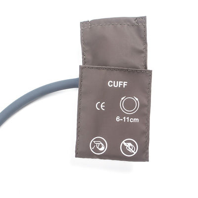 Envasado de bolsas Neonato manguito NIBP tubo único 6-11cm manguito TPU marrón