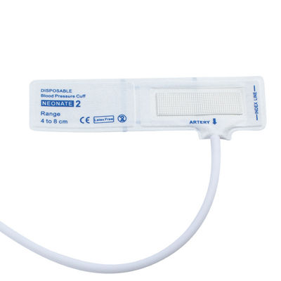 No con látex Disposable Neonatal NIBP Cuff Tubo único Tamaño 2 4-8cm