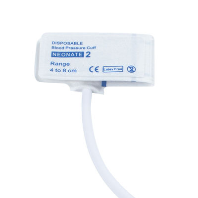 No con látex Disposable Neonatal NIBP Cuff Tubo único Tamaño 2 4-8cm
