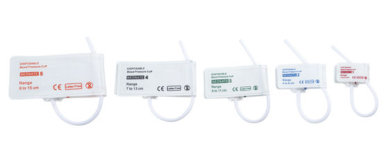 Tubo único tamaño 3 6-11cm Disposable Neonato NIBP Cuff Vida útil 24 meses Sin látex