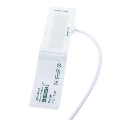 Tubo único tamaño 3 6-11cm Disposable Neonato NIBP Cuff Vida útil 24 meses Sin látex