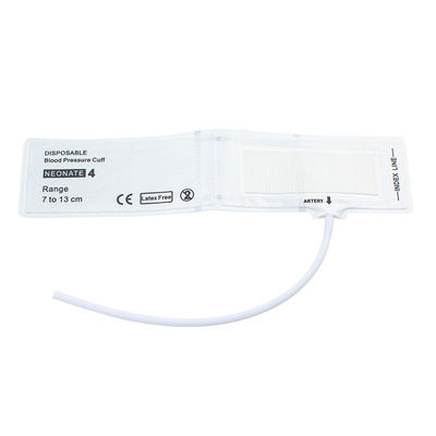 Tubo único tamaño 4 manguito NIBP neonatal desechable 7-13cm para uso médico