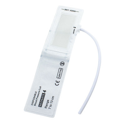 Tubo único tamaño 4 manguito NIBP neonatal desechable 7-13cm para uso médico