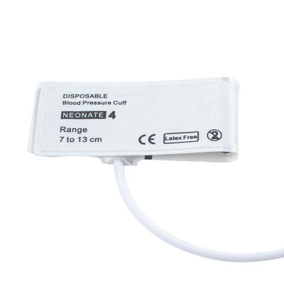 Tubo único tamaño 4 manguito NIBP neonatal desechable 7-13cm para uso médico
