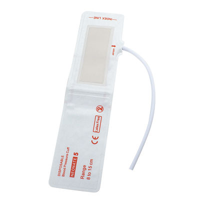 Tamaño de tubo único 5 8-15 cm manguera NIBP desechable para recién nacidos con longitud de manguera de 20 cm