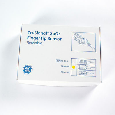 Sensor de SpO2 de punta blanda reutilizable con señal TruSignal original de GE TS-SA4-GE