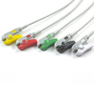 Cable de paciente S-iemens ECG 5 Plomo S-iemens IEC Grabber ECG Plomo para adultos o niños en gris