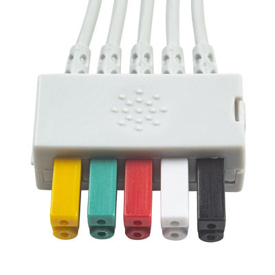 Cable de paciente S-iemens ECG 5 Plomo S-iemens IEC Grabber ECG Plomo para adultos o niños en gris