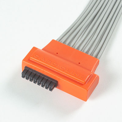 Cable de ECG 10Lead IEC Snap con TPU gris y naranja