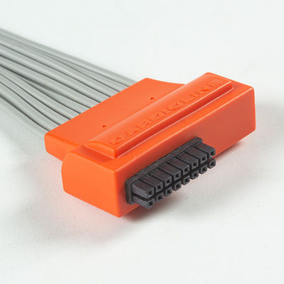 Cable de ECG 10Lead IEC Snap con TPU gris y naranja