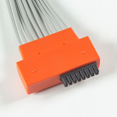 Cable de ECG 10Lead IEC Snap con TPU gris y naranja