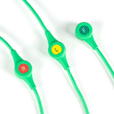 Cables de conducción de ECG reutilizables Drager Sie-mens Monolead 3Lead IEC Snap MS14555 Cables de conducción de ECG