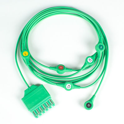 MS14682 ECG Cable Drager ECG monoconductor de un solo pin 6conductor de plomo cables IEC Snap