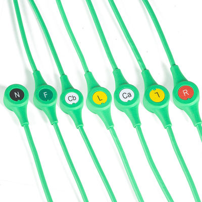 MS14682 ECG Cable Drager ECG monoconductor de un solo pin 6conductor de plomo cables IEC Snap