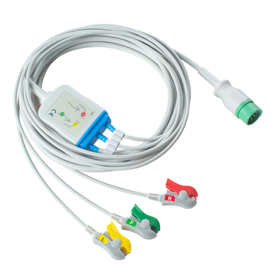 Philips ECG Cable 5 Plomo 12Pin M1975A para adultos y niños