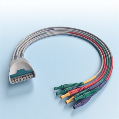 Philips ECG Cable 5 Plomo 12Pin M1975A para adultos y niños