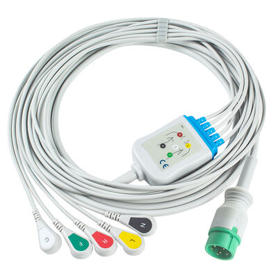 Cable y cables conductores de ECG creativos de 12 K y 6 pines