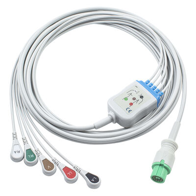 Cable de ECG EKG Fukuda Denshi 0012-00-1192 de 12 pines para Expert Dynascope DS-5100 DS-5100E DS-5300W DS-5400 Dynascope DS-7001