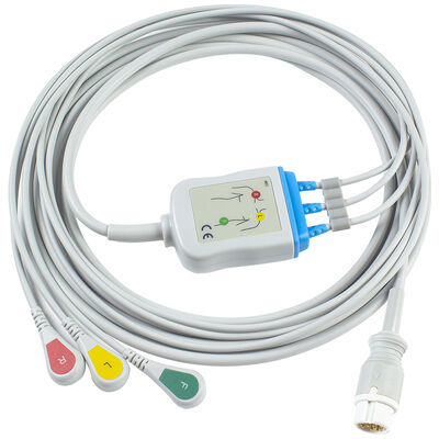 Cable de ECG 5 Plomo 12Pin M1975A para adultos y niños