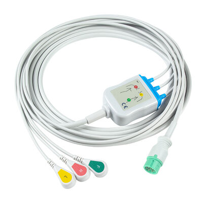 Yonker IE12 E12 E12S Cable de ECG para monitor multiparámetro de 9 pines Cables y cables conductores de ECG de 6 pines