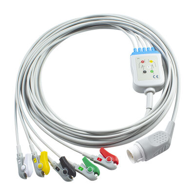 Ph 43100A 8Pin ECG Cables y cables de plomo HP máquina de desfibrilador CodeMaster XL +