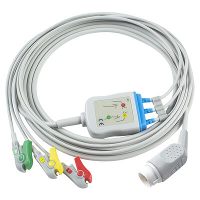 Ph 43100A 8Pin ECG Cables y cables de plomo HP máquina de desfibrilador CodeMaster XL +