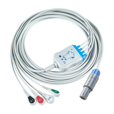 Petas 165R, 260R, 300, K-250, KMA160R Cable y cables conductores de ECG de 6 pines