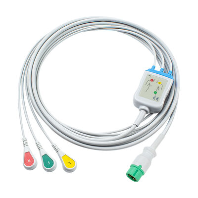 Cable ECG directo Yonker 12Pin E12 One Cables y cables conductores 3Lead AHA IEC