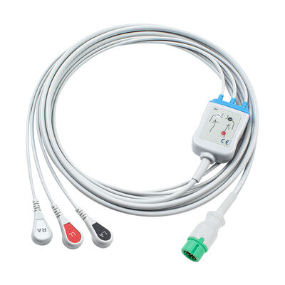 Cable ECG directo Yonker 12Pin E12 One Cables y cables conductores 3Lead AHA IEC