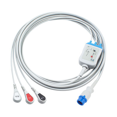 Desfibrilador Cardio-Aid CA360-B 12Pin ECG ECG Cable y cables de plomo 3Lead