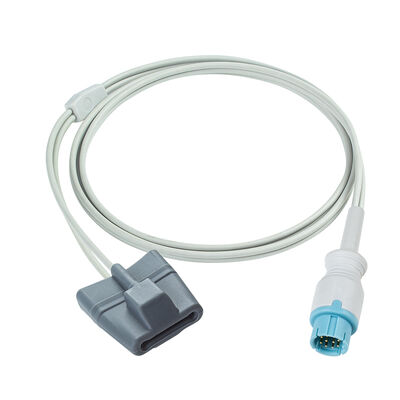 Cable de sensor de SpO2 de 10 pines compatible con LEPU Creative Aiview V12 V10 PH10 PH12 VX VS con 2,5 m de longitud