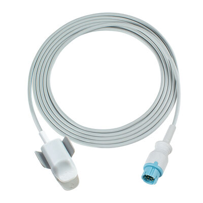 Cable de sensor de SpO2 de 10 pines compatible con LEPU Creative Aiview V12 V10 PH10 PH12 VX VS con 2,5 m de longitud
